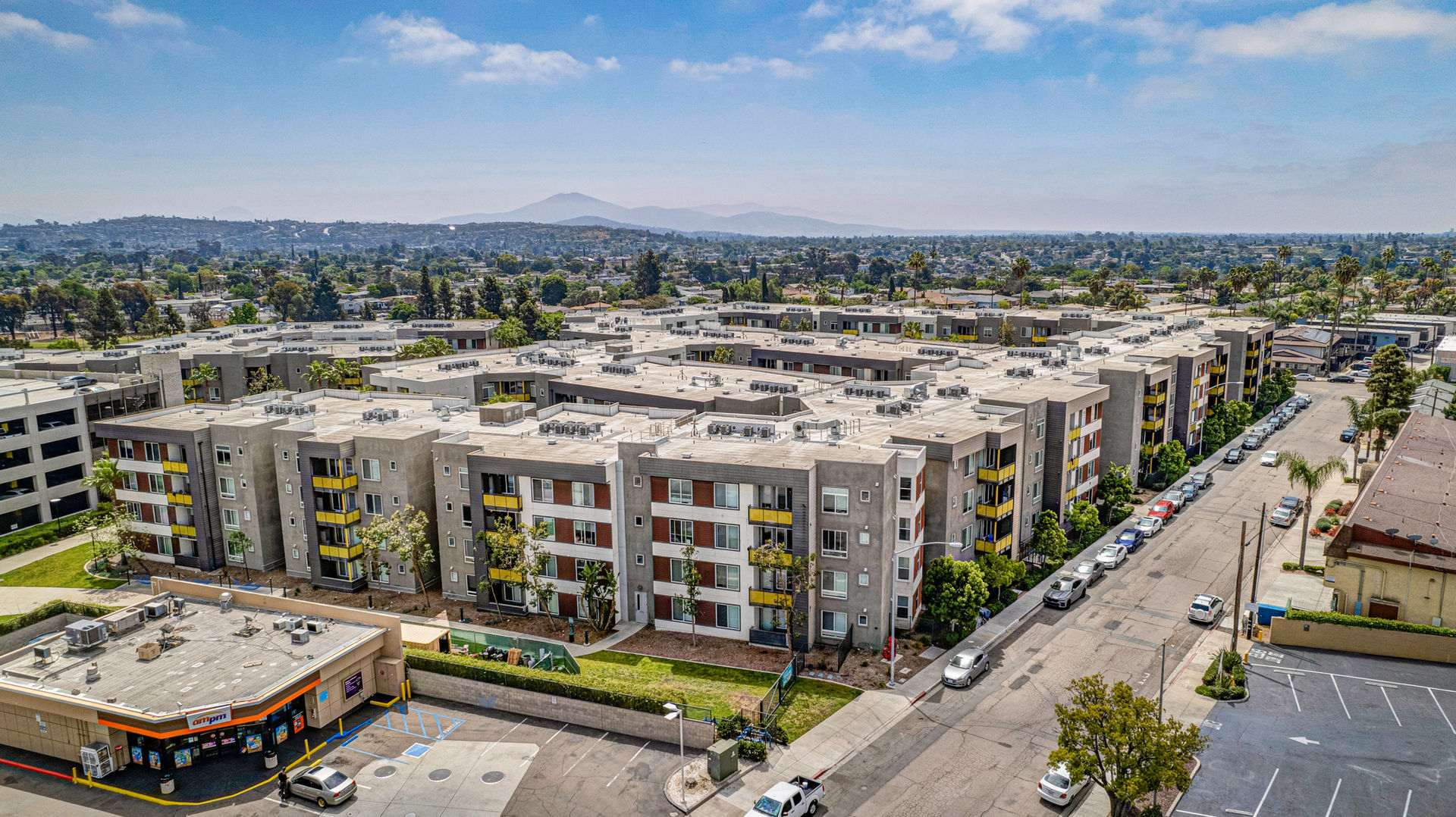 BLVD63 Apartments aerial view after renovation