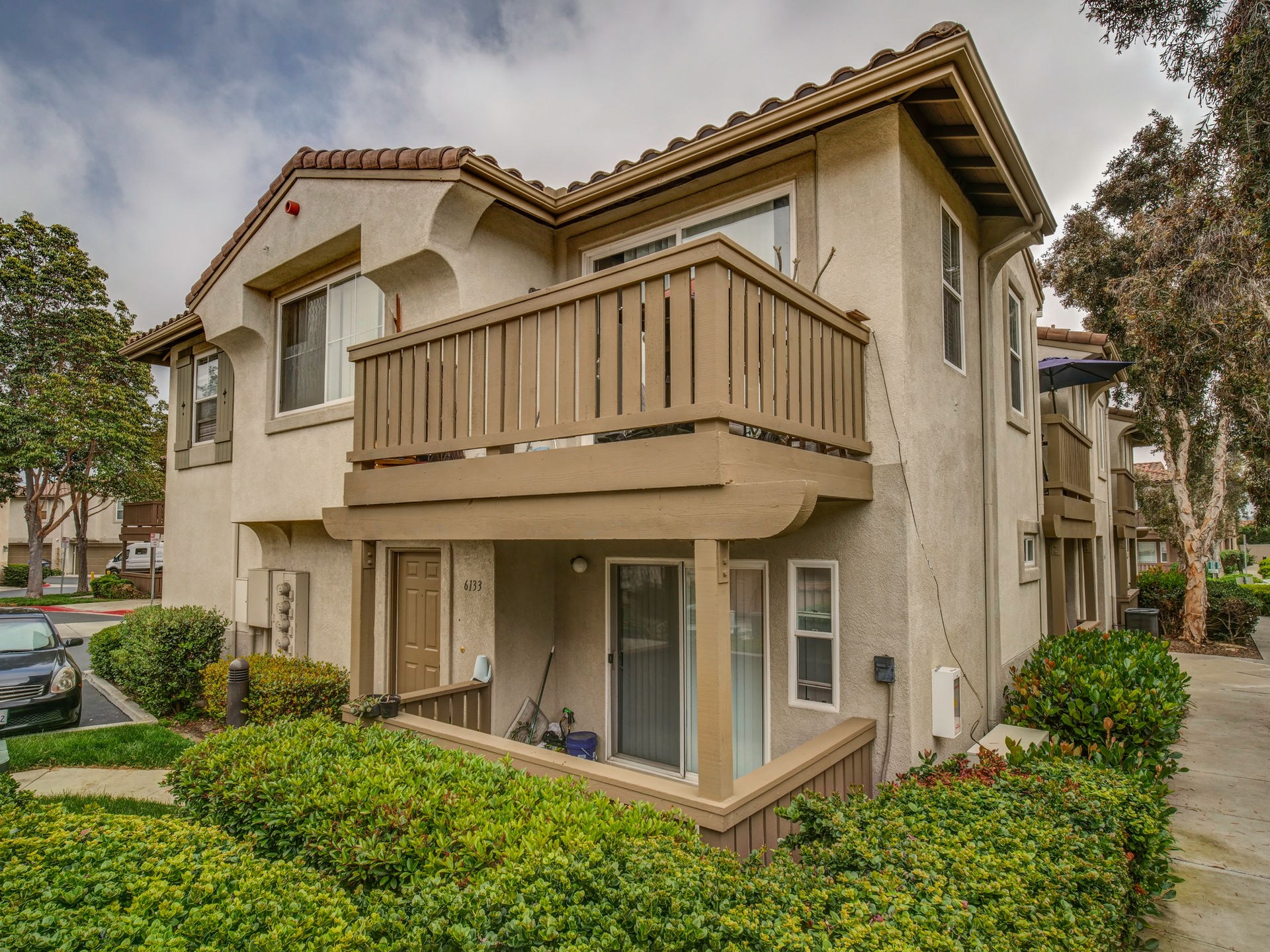 Completed balconies at Serrano at Rancho Carrillo