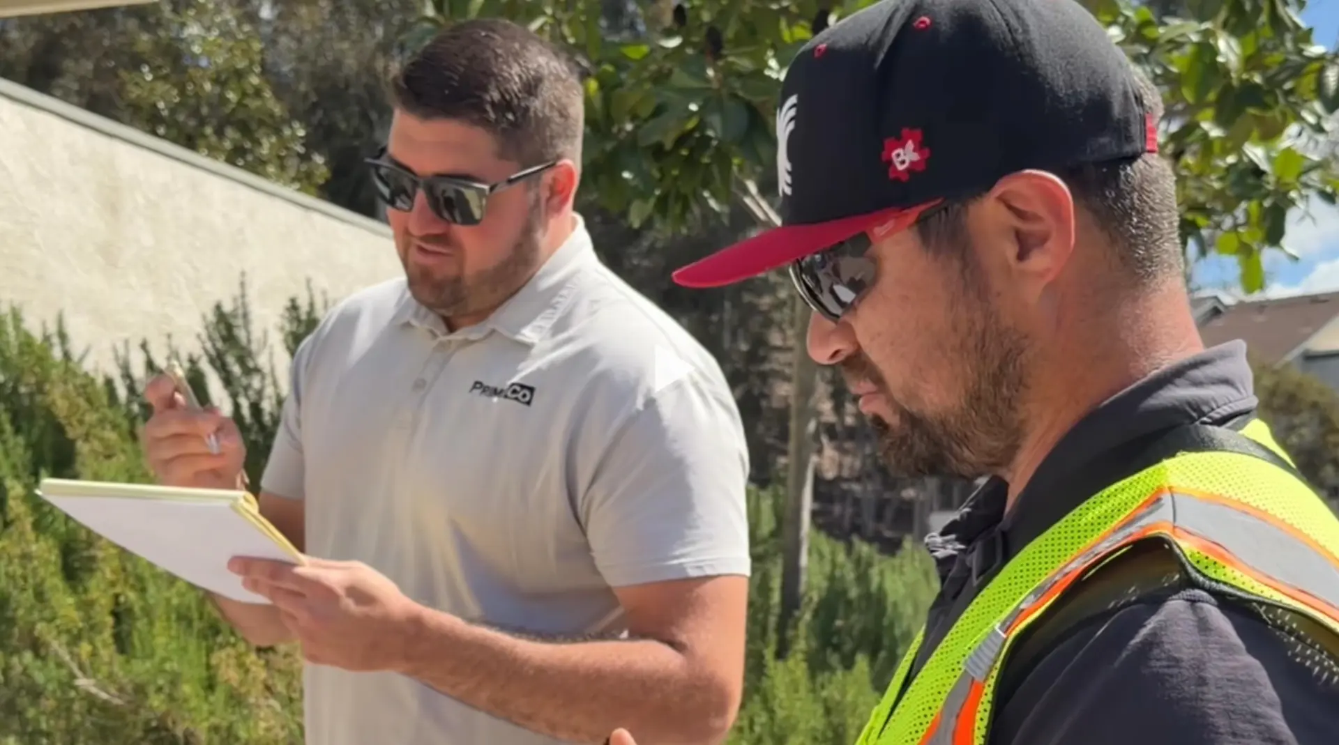 PrimeCo team members documenting conditions during a property walkthrough